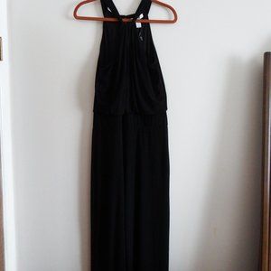 NWT White House/Black Market Black Twisted Neck Jumpsuit M